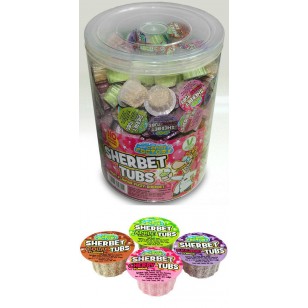 Candy Factory Mini Fizzy Fruit Flavoured Sherbet Tubs Retro Kids Sweets 200